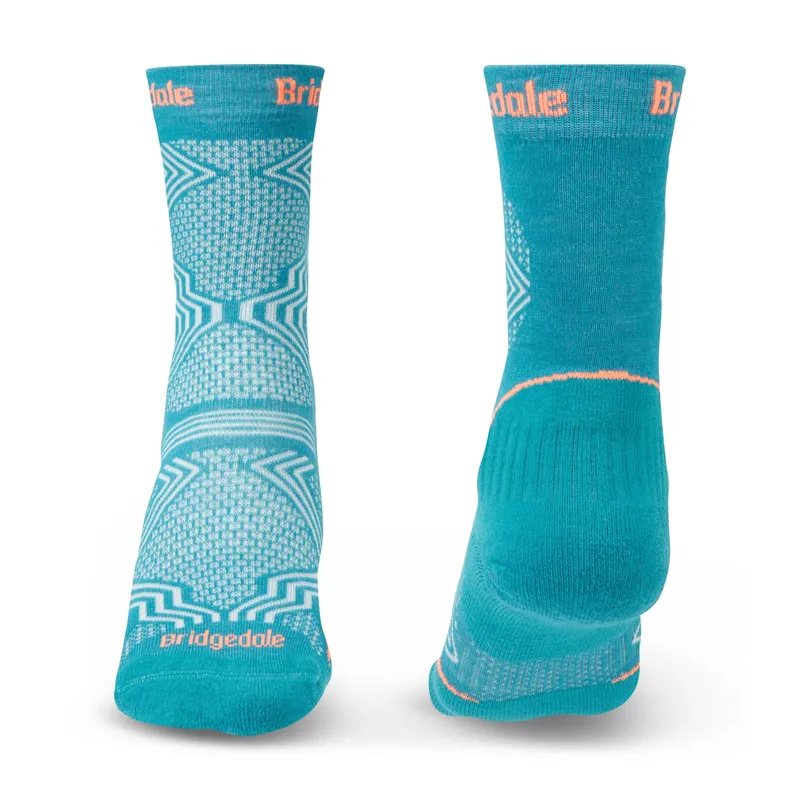 Bridgedale Hike Ultra Light T2 Coolmax Performance Boot Socks Womens in Shade Teal-1